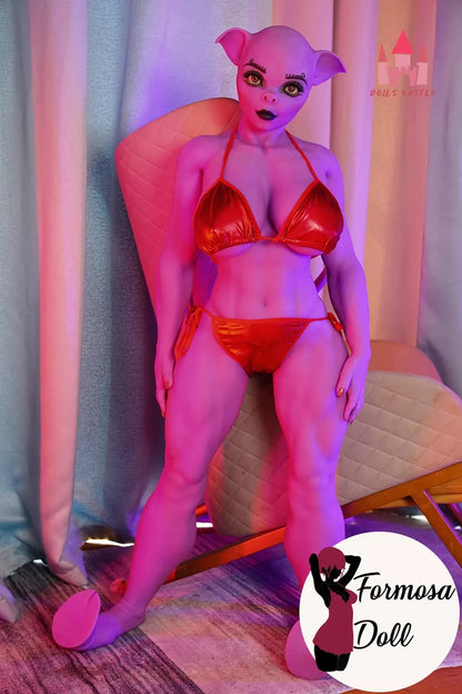 Piggie J A3 (X140) - TPE Sex Doll with Purple Skin 141cm - EU STOCK