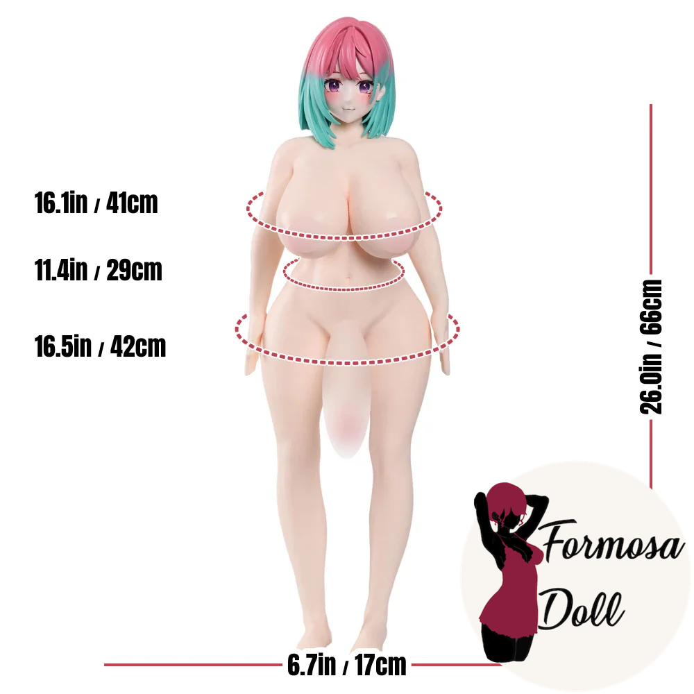 Reiyu GuiGui Hentai Mini Futanari Sex Doll in Silicone - 66cm