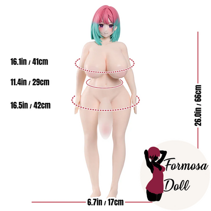 Reiyu GuiGui Hentai Mini Futanari Sex Doll in Silicone - 66cm