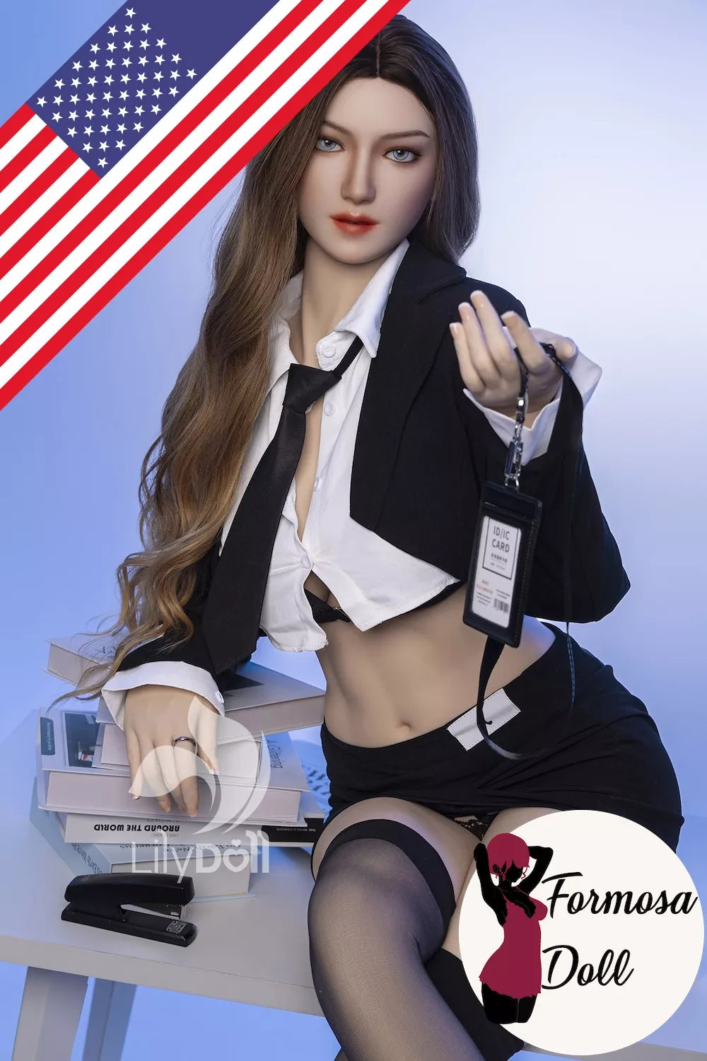 Selene A – Poupée sexuelle hybride en TPE et silicone, style office lady 168 cm