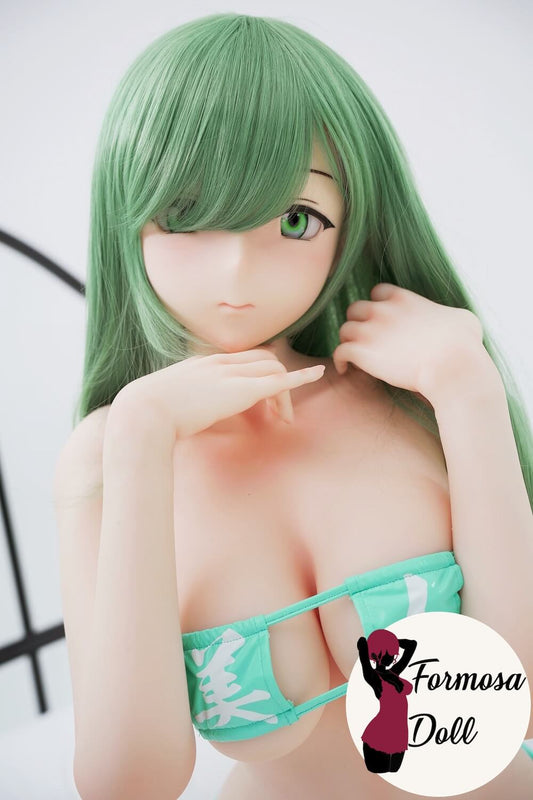 Shiori C - Green Hair Sex Doll in Soft Silicone - 148cm (4ft85)