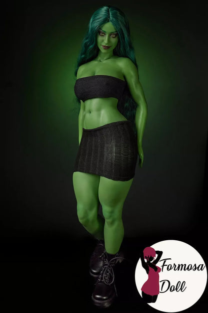 Renee Green Skin Cosplay Mini Sex Doll in Silicone - 70cm