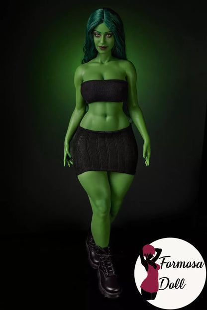 Renee Green Skin Cosplay Mini Sex Doll in Silicone - 70cm