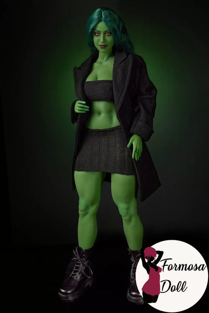 Renee Green Skin Cosplay Mini Sex Doll in Silicone - 70cm