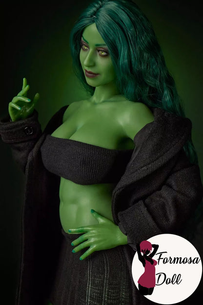 Renee Green Skin Cosplay Mini Sex Doll in Silicone - 70cm
