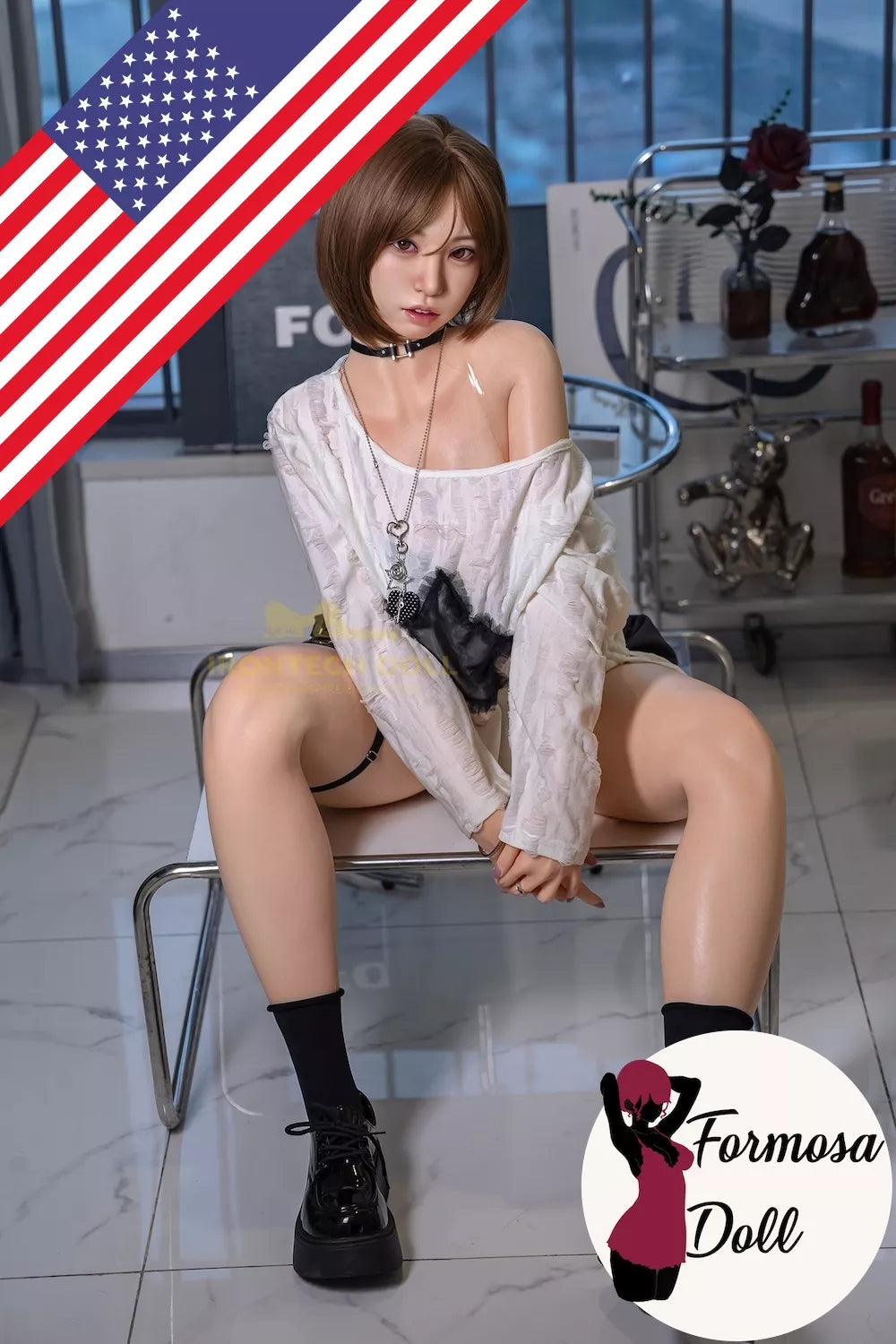 Suki Short Hair Japanese Sex Doll in Silicone with ROS MAX - 165cm US Stock