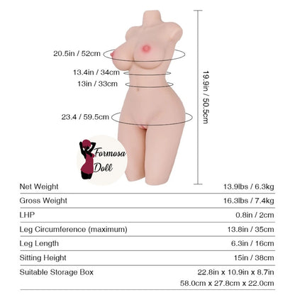 Miki - Beginner Torso Sex Doll 6.3kg (13.9LB) | EU STOCK