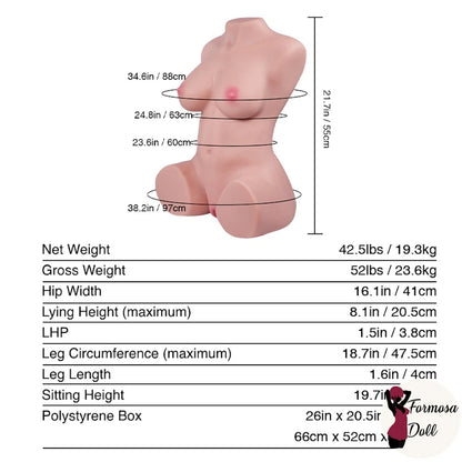 Candice Pro - Realistic Torso Sex Doll by Tantaly - 19.3kg (42.5LB) | EU STOCK