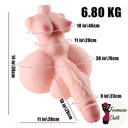 Tori – 6,8 kg – Torse futanari avec gland pénétrable