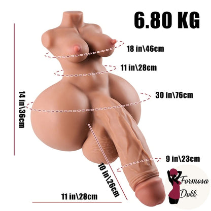 Tori – 6,8 kg – Torse futanari avec gland pénétrable