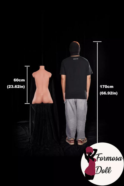 #661 Ultra Light Weight Flat Chest Sex Torso in Silicone - AA Cup 11.95kg(26.35LB)