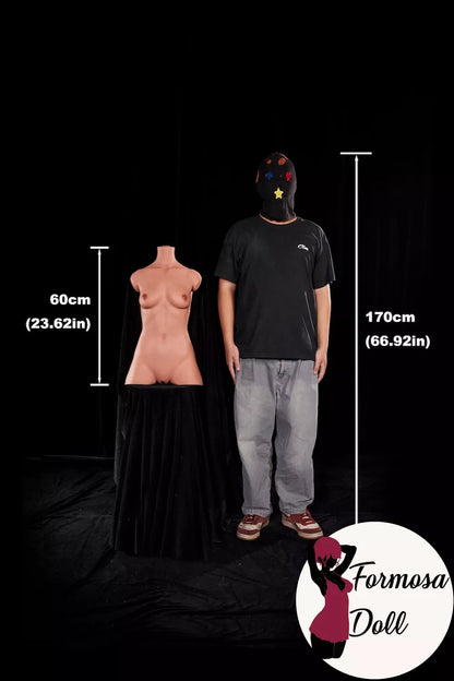 #661 Ultra Light Weight Flat Chest Sex Torso in Silicone - AA Cup 11.95kg(26.35LB)