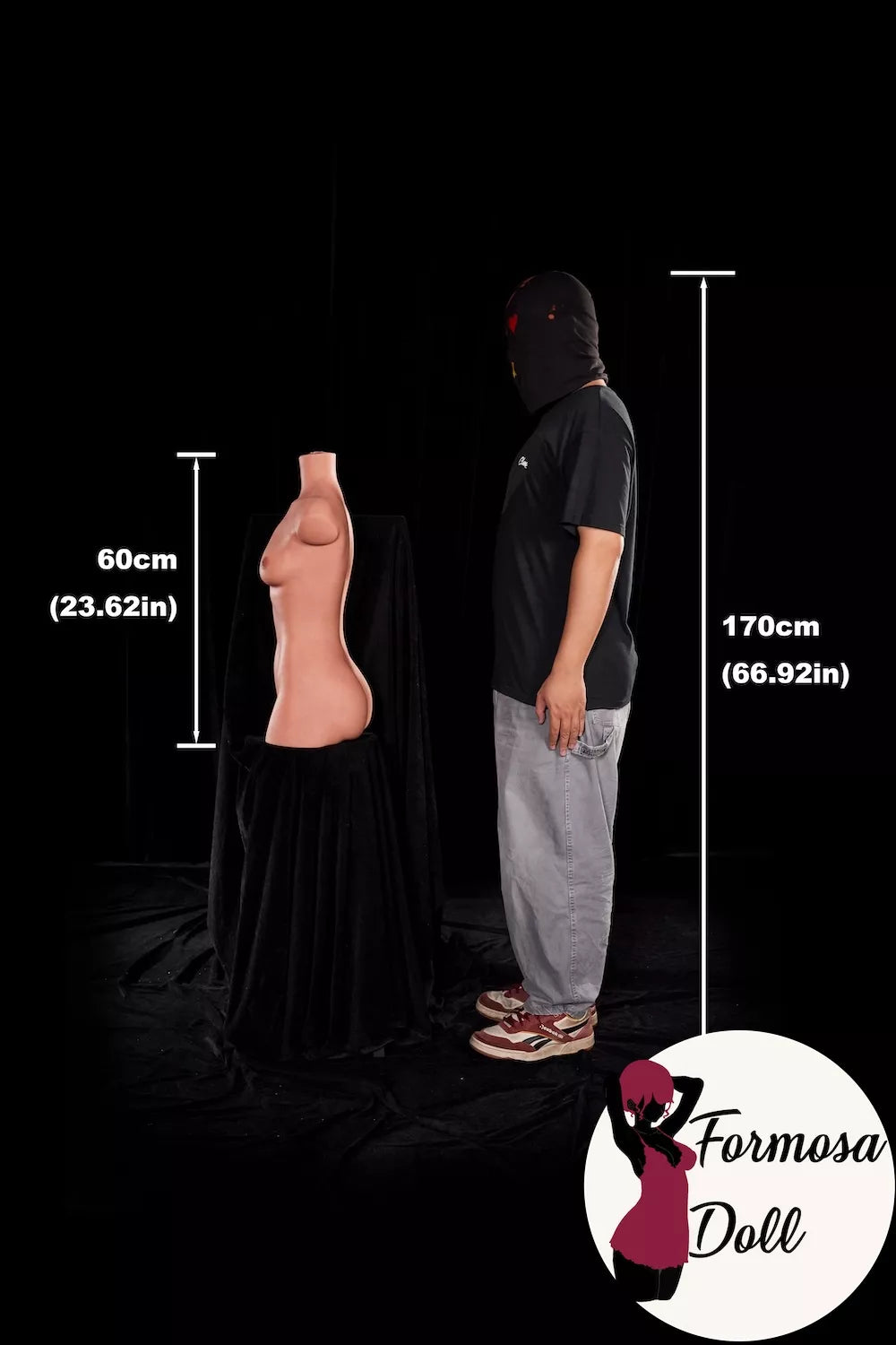 #661 Ultra Light Weight Flat Chest Sex Torso in Silicone - AA Cup 11.95kg(26.35LB)