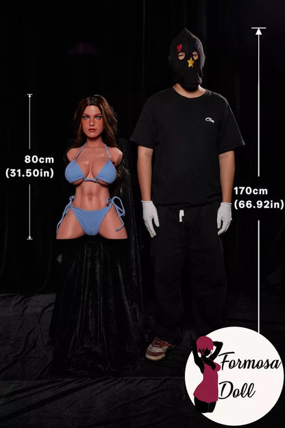 Torse athlétique de brune pour sexe ULW663 Emma en silicone - 14,5 kg