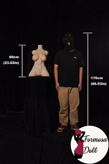 #663 Torse sexuel en silicone, athlétique, 12,5 kg bonnet F