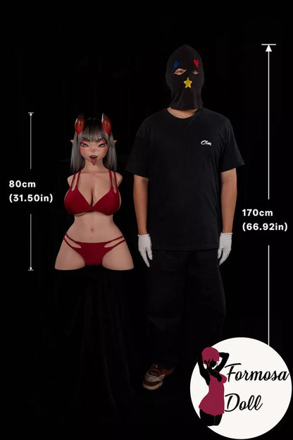Curvy Meru the Succubus Hentai Sex Torso ULW664 in Silicone - 15 kg