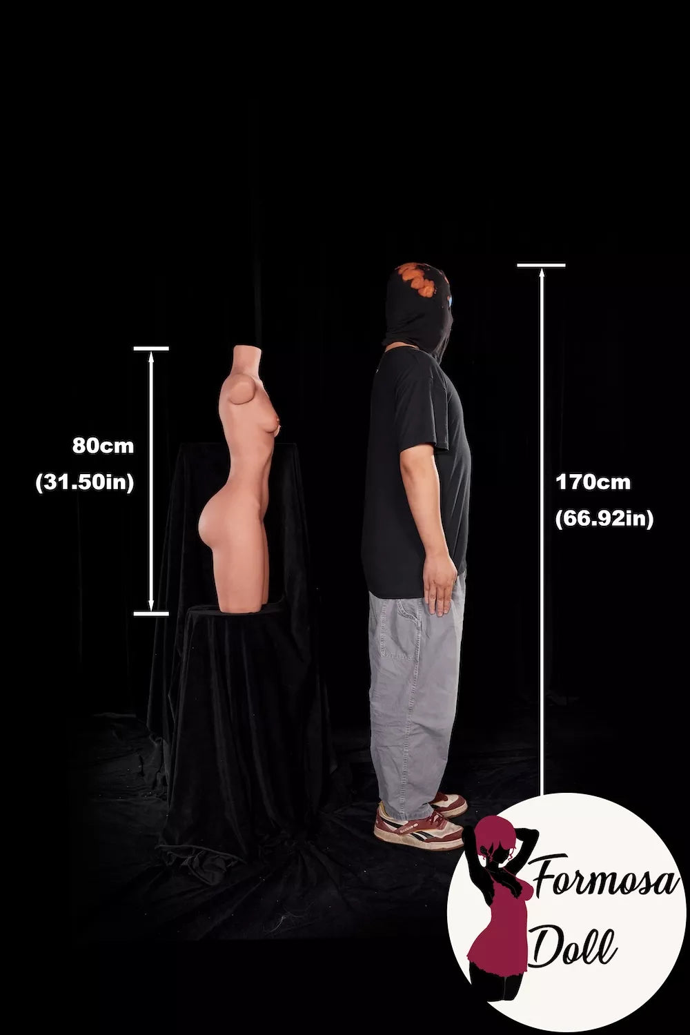 #881 Ultra Light Weight Small Breast Sex Torso in Silicone - AA Cup 13.95kg(30.75LB)