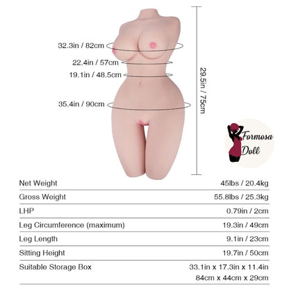Ruka Momoto - Obokozu Japanese Sex Doll Life Size Torso 20.4kg (45LB) | EU Stock