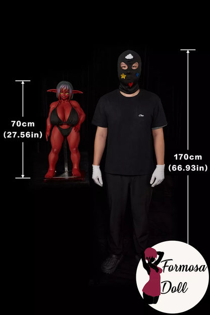 Zarga Red Goblin Halloween Edition Silicone Sex Doll - 70 cm